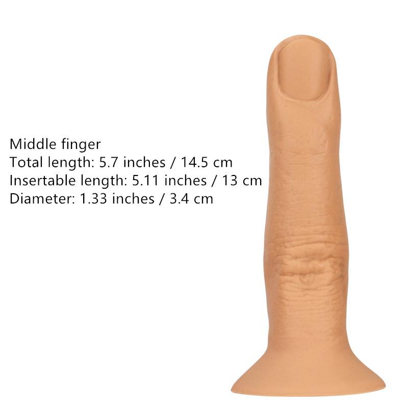 Plug anal moale pentru degete masculine Cinci degete mari din silicon Simulare cu degetul mic Penis Masturbare feminină Stick Dildo mare