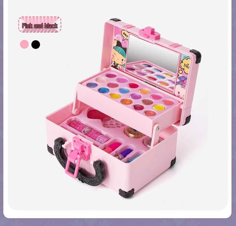 Jieyani Kids' Stage Makeup Set: Eyeshadow & Pretend Play Suitcase