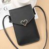 Lock Crossbody Transparent Mobile Phone Wallet Female Solid Color Buckle Small Wallet