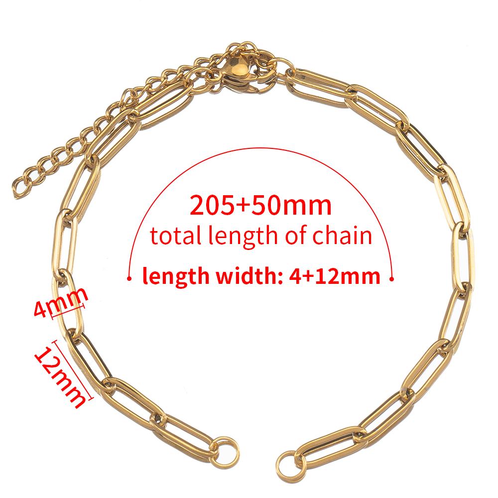 10pc 5pc Stainless Steel Semi-finished Bracelet Frame Chain with Adjustable EXtension Chain Lobster Clasp for DIY Jewelry Making