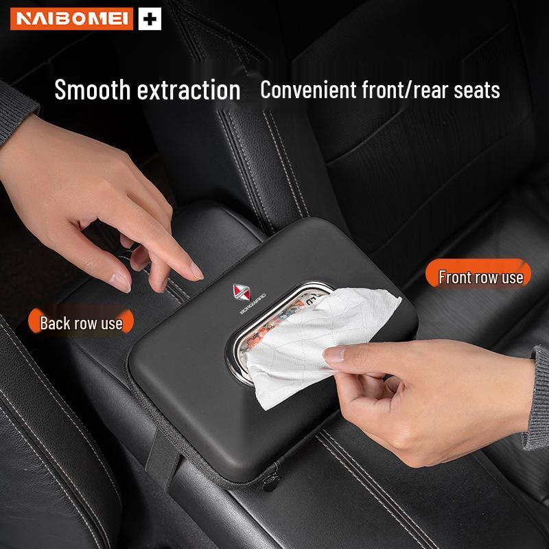 Compatible Tissue Box for Borgward BX5, BX7, BX3, BXi7 - Car Seat Back/Armrest Pull-Out Design