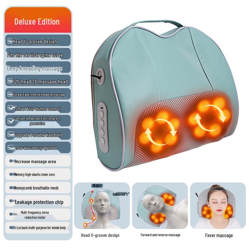 WEZHO Neck and Back Kneading Massage Pillow