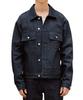 Lab101 Halb-Oversize Roh-Indigo Denim Truckerjacke (Dunkelblau)