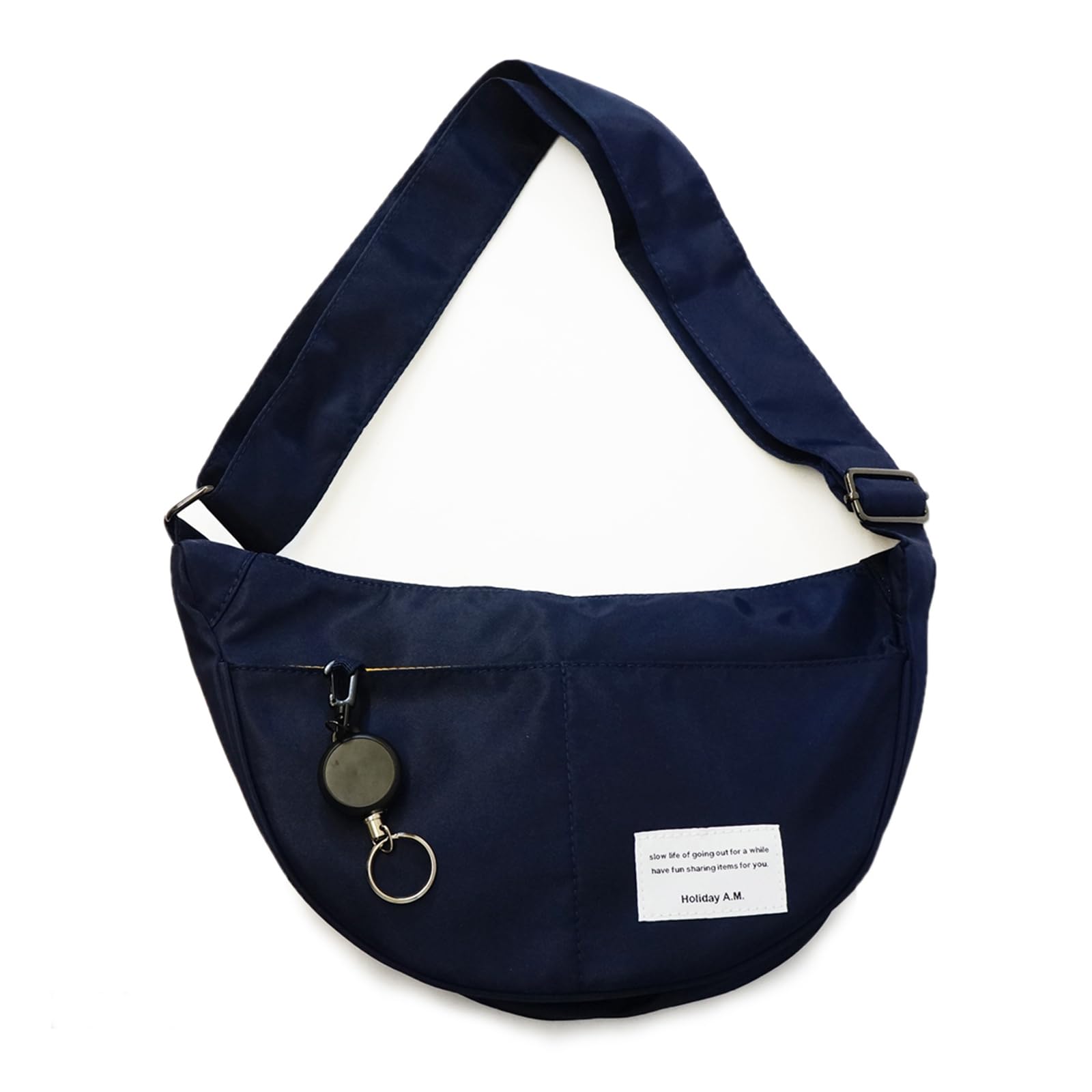 

Shoulder Bag for Women Height 17cm x Width 29cm x Width Bag Shoulder Key Reel Going Out Outdoor [Holiday A.M.] [Navy/Size 10cm] (KB198) тёмно-синий