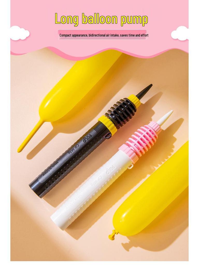 Manual Inflatable Latex Balloon Pump | Portable Push-Pull Air Inflator for Long Balloons