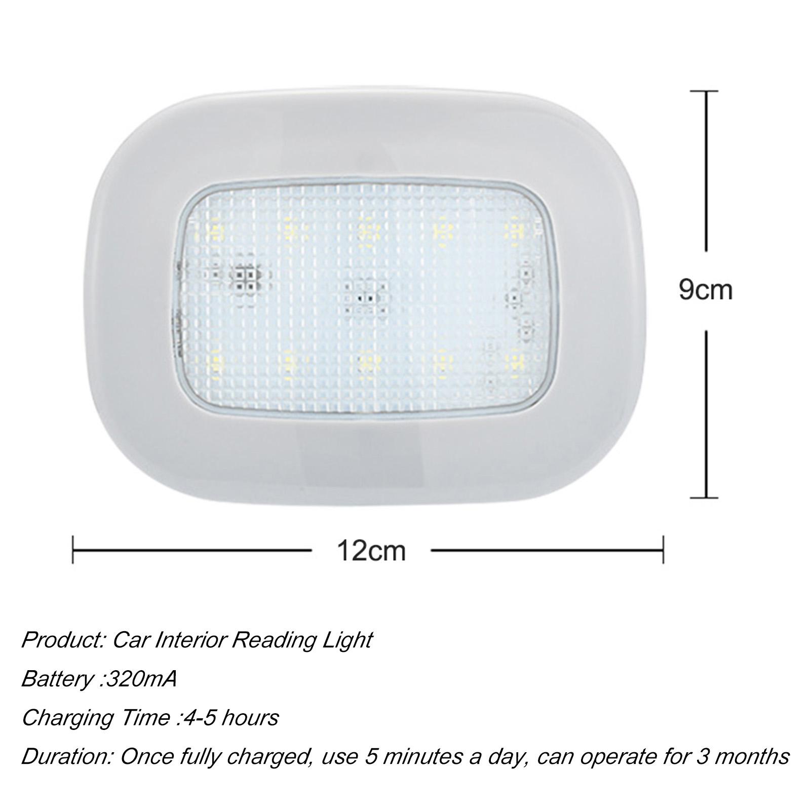 Automobile And Motorcycle Supplies Unisex White Universal Automobile Car Interior Reading Light Dome Usb Charging Roof Ceiling Magnet Lamp Touching Type Night Light