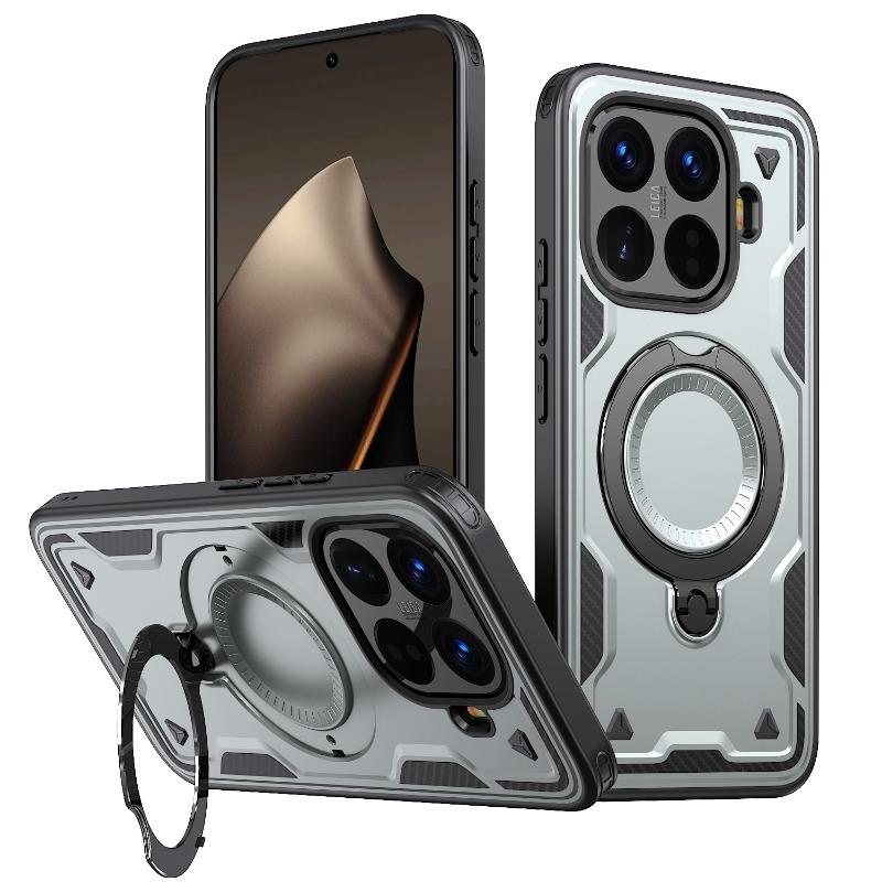 For Magsafe Magnetic Ring Holder Case For Xiaomi 17T 17TPro Wireless Charging Armor Shockproof Silicone Hybrid Cover For 17T Pro