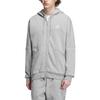 Adidas Letter Stripe Printed Hooded Zip-Up Long Sleeve Jacket Unisex Jacket Gray IK7327