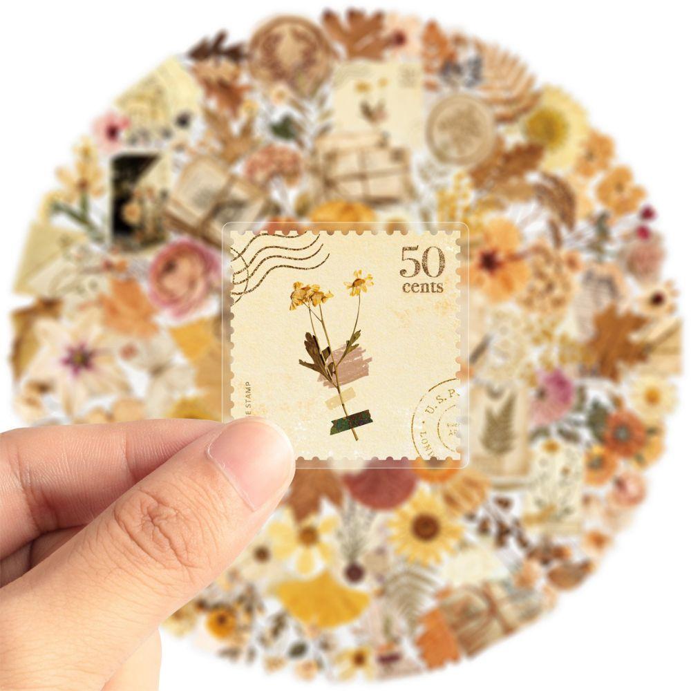 Waterproof DIY Craft Sticker Floral Leaf Design Clear PET Decal Laptop Phone