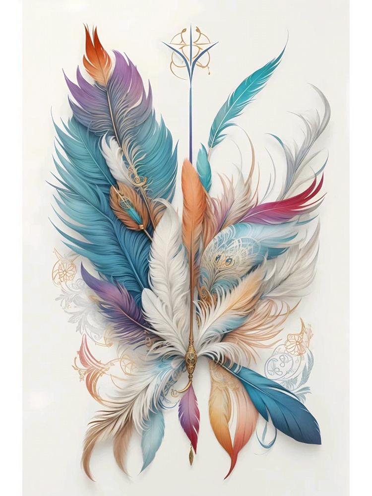 

DIY Алмазная живопись Искусство Полный круг Квадрат 5D Алмазная мозаика Вышивка крестом Вышивка перьев Набор для украшения дома Full Round 20x30CM