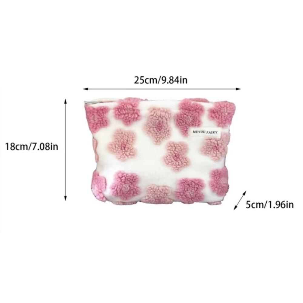 

New Makeup Bag With Handle Large Capacity Toiletry Bag Zipper Soft Clutch Bag Travel
