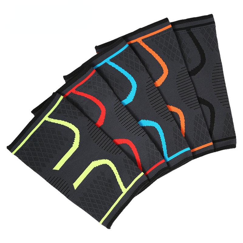 1 Pair Fitness Running Cycling Knee Support Braces Elastic Nylon Sport Compression Knee Pad Sleeve for Basketball Volleyball