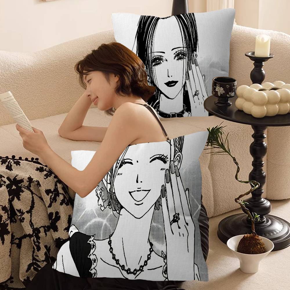 Anime N-NANA Black and White Comics Pillow Cover Sofa Cushion Cover Home Room Decoration Children Gift