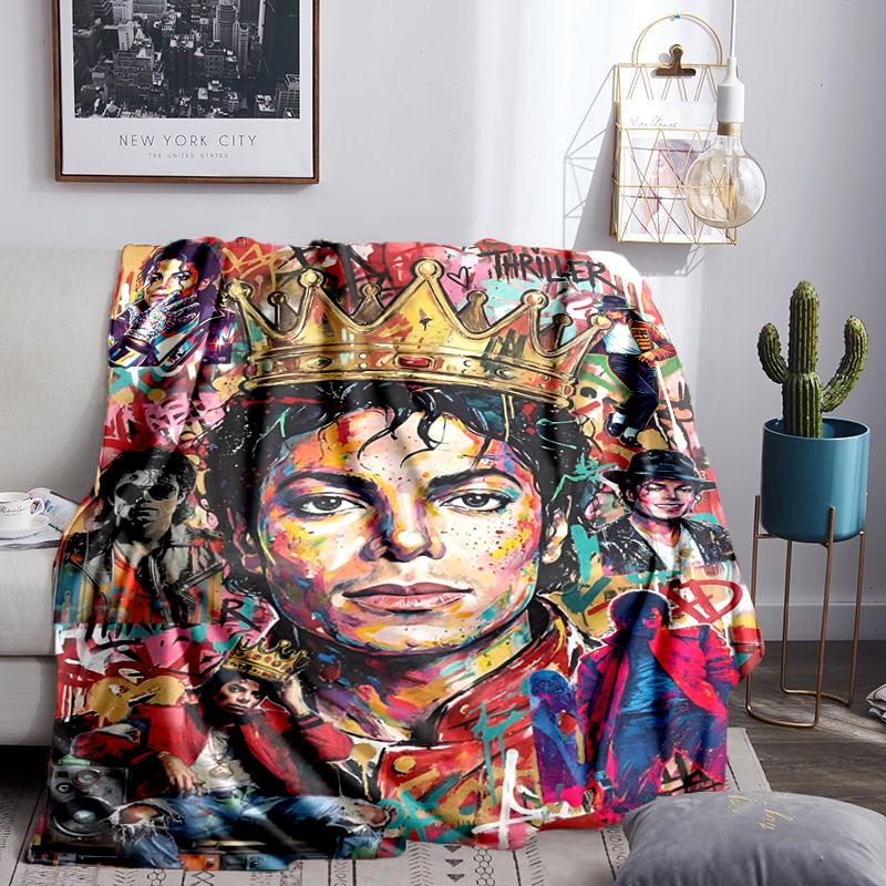 Michael Crowned Legacy Throws Blanket Flannel Blankets Plush for Couch Bed Gifts for Men Women Travel picnic blanket Christmas fan gifts