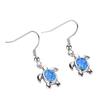 Earrings Blue Opal Turtle Earrings, Earrings Versatile