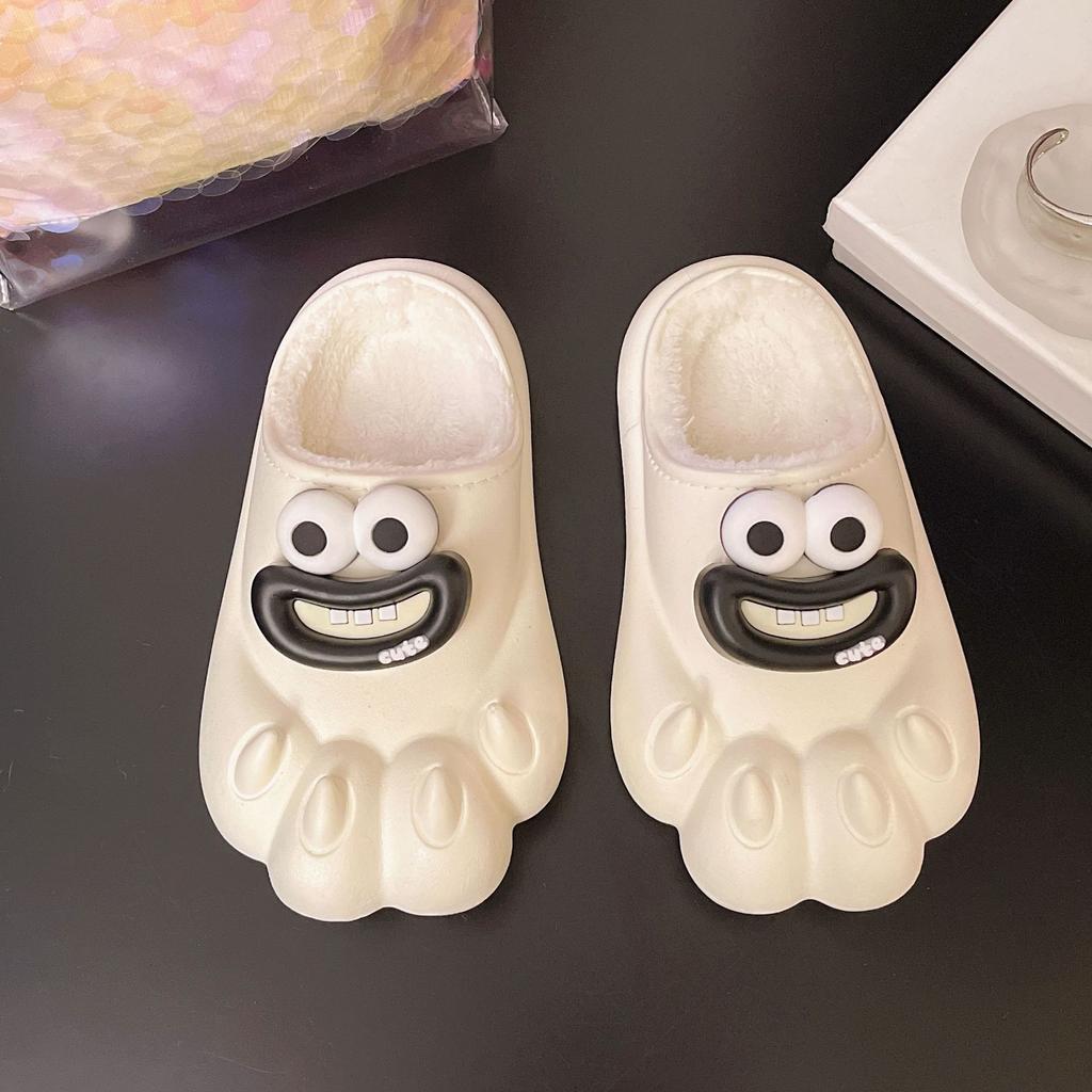 Winter Cartoon Non-slip Thick Bottom 2025 Summer Fashion Outer Wear Casual Bag Head Cotton Slippers Funny and Cute