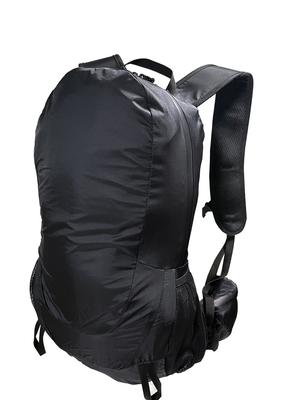 Backpack (with Side Pockets) 20L Ultralight (UL) Water-repellent Waterproof Men's and Women's Hiking Trekking Black Foldable Travel Disaster