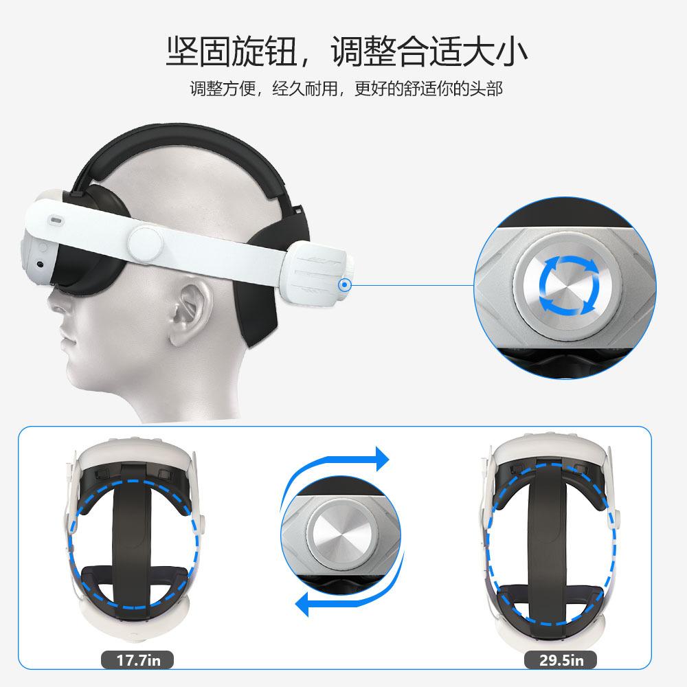 Head Strap for Meta Oculus Quest 3, VR Accessories Elite Strap Replacement Headstrap