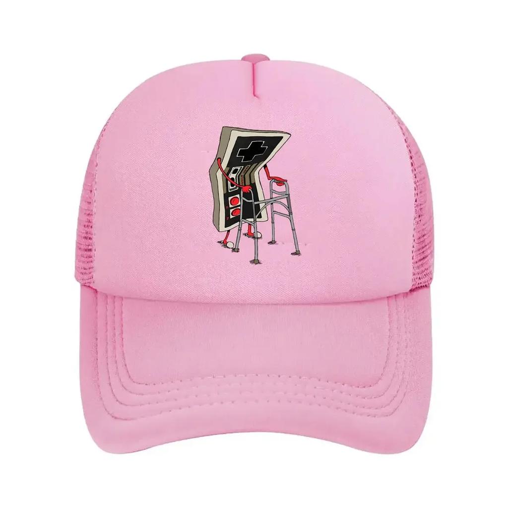 Arcade Walker Gaming Inspired Retro Meme Design Mesh Baseball Cap