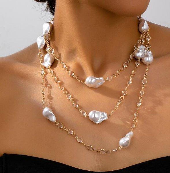 Simple Round Pearl Necklace for Women Elegant Wedding Choker Faux Pearl Collar Fashion Neck Jewelry Wholesale