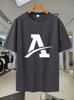 Casual Sporty T-shirt - "A" Graphic Print