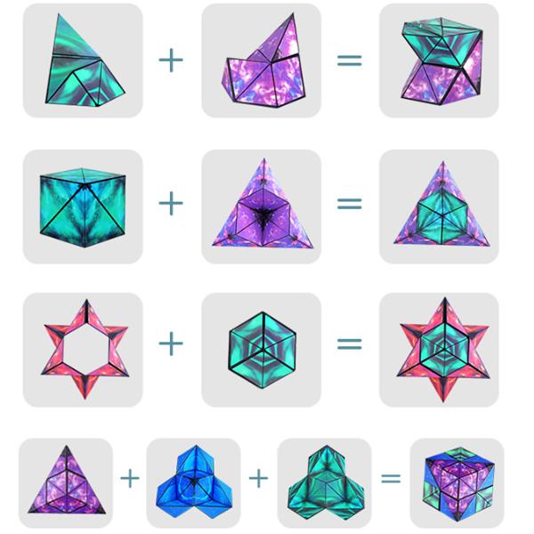 Cozymos 3D magnetischer Weltraumwürfel, 4 Typen, Typ B