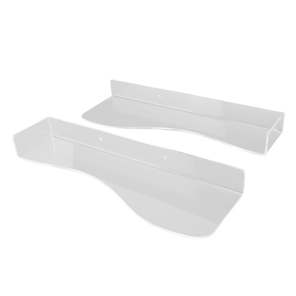 2pcs Floating Shoe Display Shelf Space Saving Acrylic 6.6lb Load Bearing L Shape Floating Shoe Rack for High Heels Flats Sneakers
