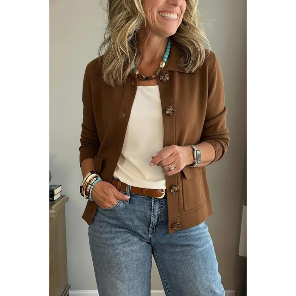 Women's Fleece Short Coat Lapel Single Breasted Versatile Outerwear for Autumn Winter