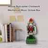Ręcznie robiona drewniana myszka Dziadek do orzechów Mechaniczna pozytywka Nakręcana ozdoba do dekoracji domu