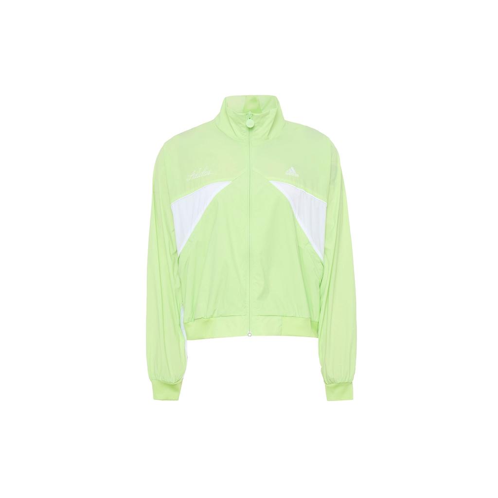 Adidas Color Block Zip-Up Track Jacket Women Outerwear Green IP7101