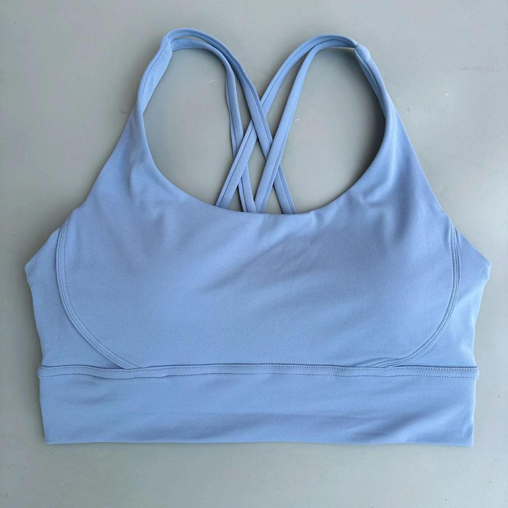 Women's Shockproof Multi-Strap Sports Bra with Chest Pad