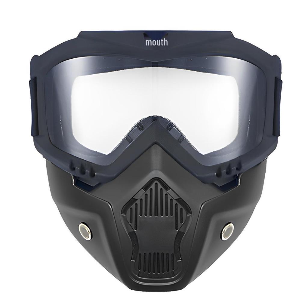 Retro Harley Windproof Face Shield & Goggles for Motorcycle Riding