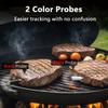 Wireless Meat Thermometer Bluetooth Magnetic IP67 Waterproof Dual Probes for Household Kitchen BBQ Cooking Grilling Thermometer