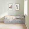 Bed Frame with Drawers Concrete Grey 80 x 200 cm Engineered Wood