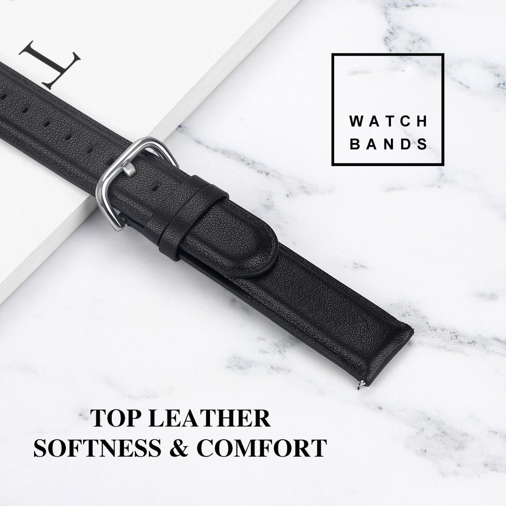 20mm Genuine Leather Smart Watch Replacement Strap for Samsung Galaxy Watch 42mm