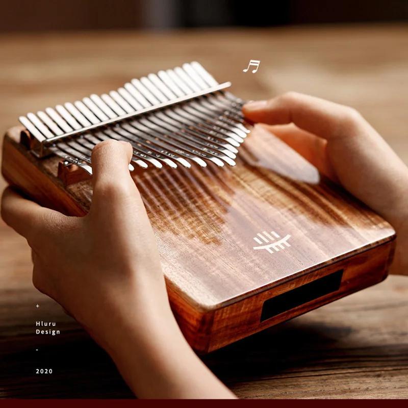 Hluru Kalimba 17Key Professional 21 Key Thumb Piano Rosewood Acacia Walnut Finger Piano Mbira For Beginner
