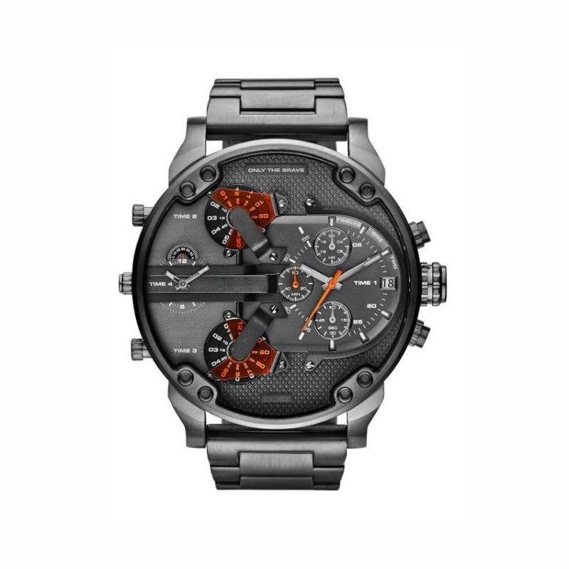 Herrenuhr personalisiert großes Zifferblatt trendige Uhr Edelstahl mit Quarzwerk