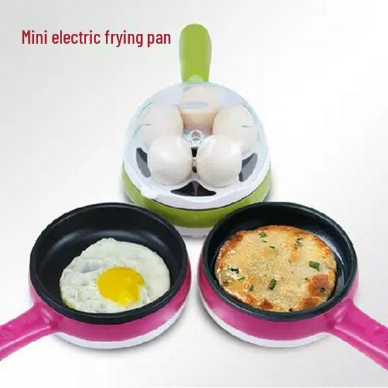 Non-Stick Mini Electric Frying Pan & Multifunctional Egg Cooker: Boils, Steams, and Makes Omelets