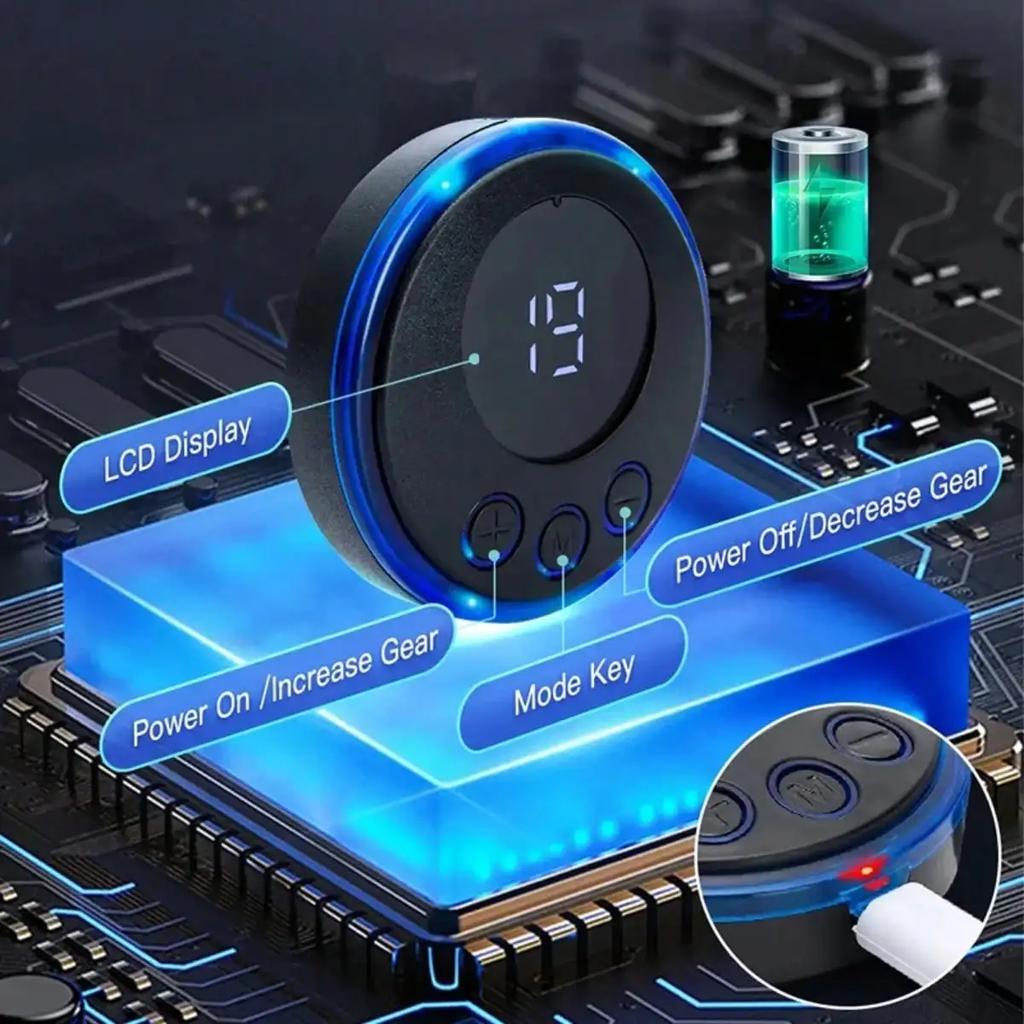 Estimulador Muscular Inalámbrico 5 en 1:Recargable por USB, 19 Velocidades, Fitness para Todo el Cuerpo, Entrenamiento Abdominal y de Cadera, Masajeador Miofascial