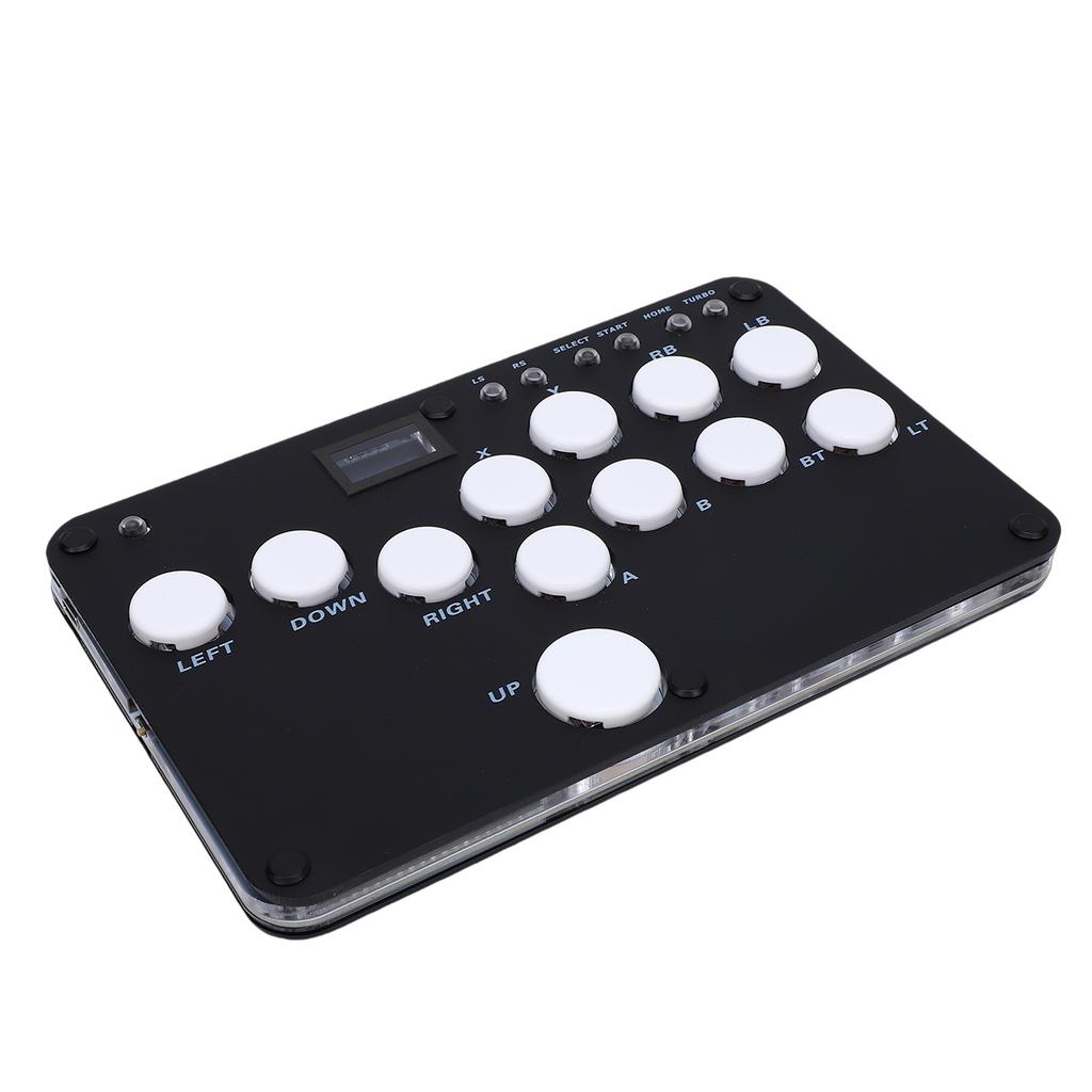 Fight Stick Fit for PS3 Game Console 12 Keys RGB Light Effects Low Latency Hot Swappable Fighting Game Controller