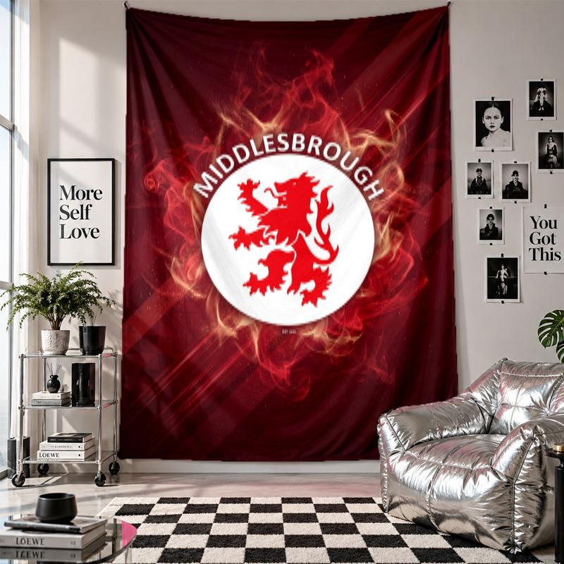 Middlesbrough Wandteppich Heimdekoration Wandbehang Tuch für Schlafzimmer Wohnzimmer Hintergrund