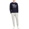 Maison Kitsune Ss22 Logo Print Long Sleeve Sweatshirt Men Sweatshirt Dark-Blue AM00300KM0001-P480