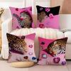 Naturally Beautiful Wild Leopard 1 Pillow Case Linen Pillow Case Sofa Home Decor Cushion Cover Cushion Cove