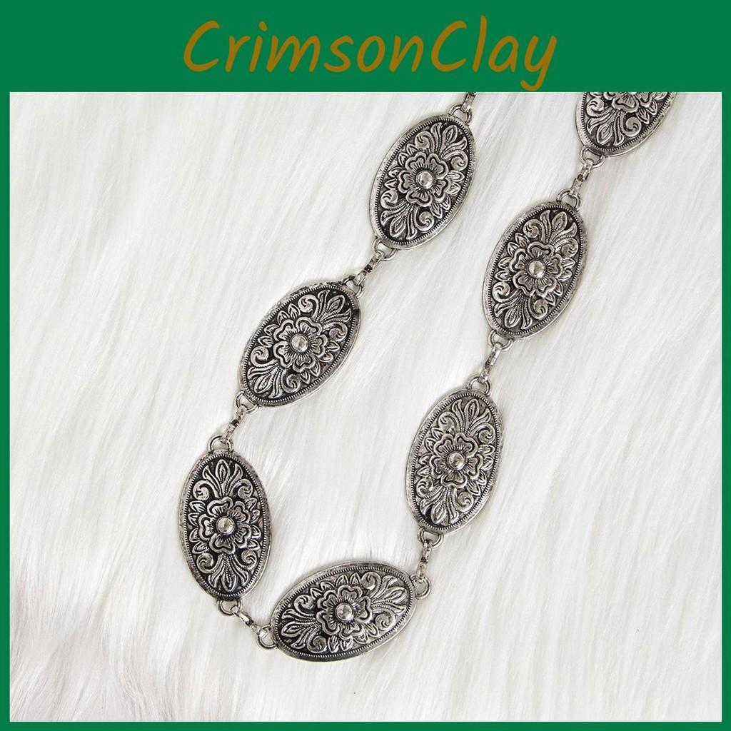 Metal Woman Classic Waist Chain With Embossed Pattern Casual Accessory Fashion