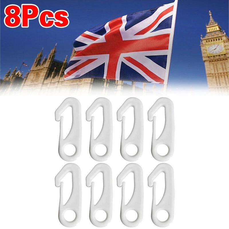 8Pcs Heavy Duty Flagpole Snap Hook Clips Flag Pole Attachment Accessories Tool