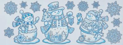 Christmas Snowman Window Stickers Livarno Home