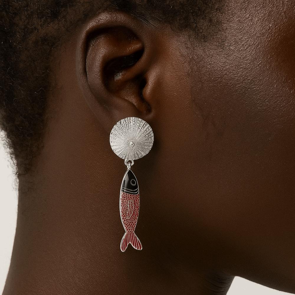 Korean Style Bohemian Dangle Earring Metal Animals Earrings Fish Pendant Earrings  Party