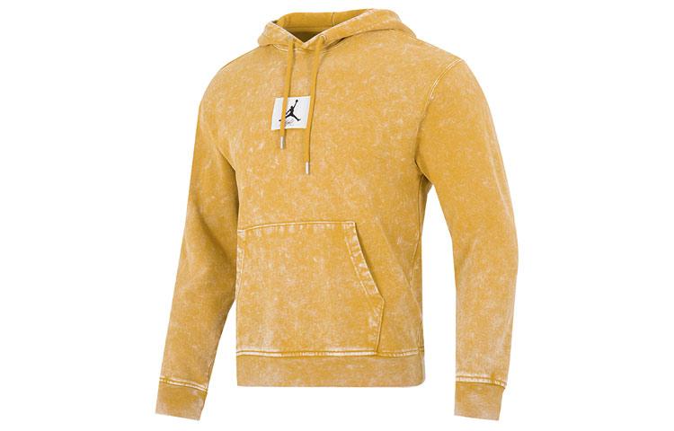 Jordan Men's Yellow Sweatshirts Hooded Moderate Regular Dr3088-712 Cm