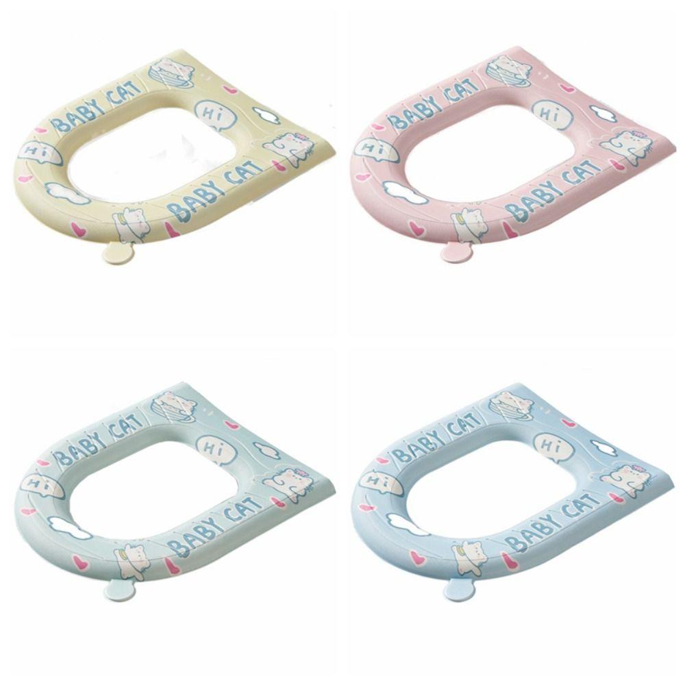Waterproof Toilet Seat Cover Cartoon Closestool Mat Cute Toilet Seat Cushion Bathroom