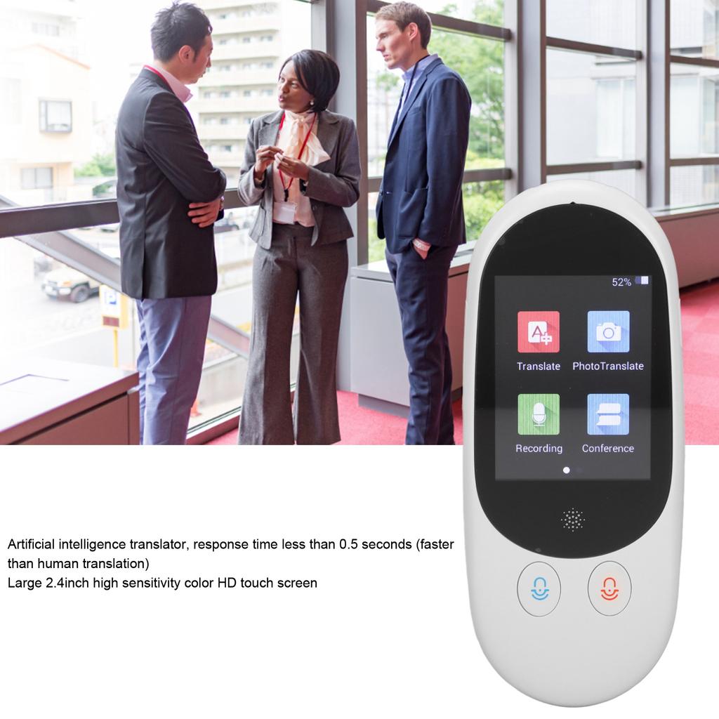Language Translator Device 2.4in   Real Time Two Way Translation Portable Intelligent Voice Translator